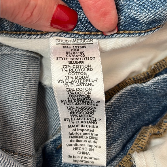 Good American High Rise Denim Shorts - Picture 6 of 6